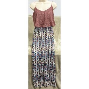 Accidentally In Love Juniors Maxi Dress Size M Aztec Print Summer Boho‎ Sundress